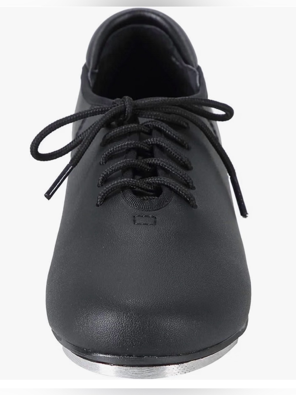 Linodes | Black PU Leather Lace-Up Tap Dance Shoes
